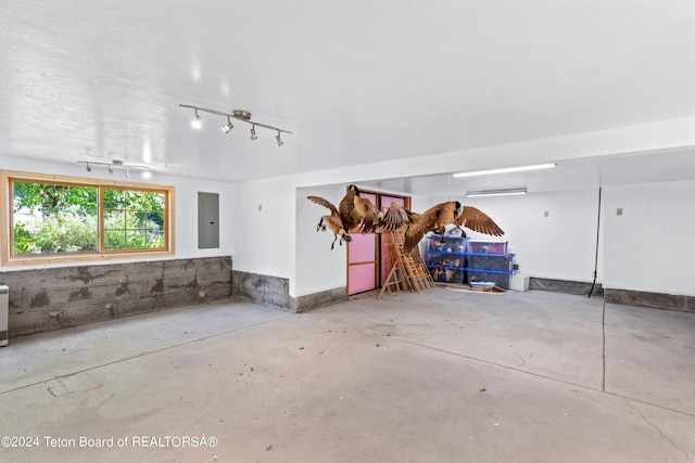 garage featuring electric panel