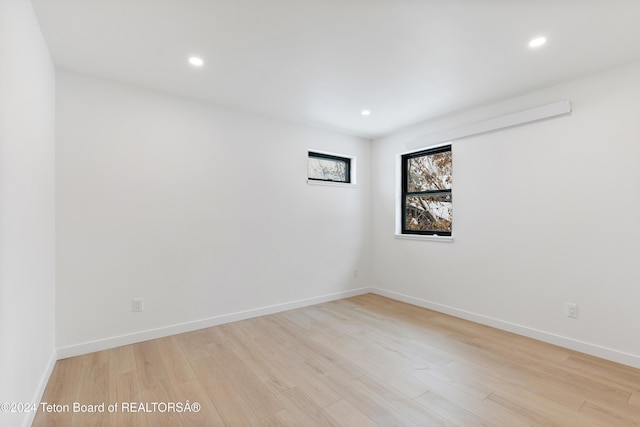 empty room featuring light wood-type flooring