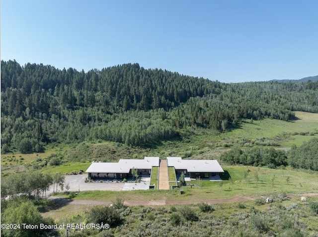 drone / aerial view with a rural view