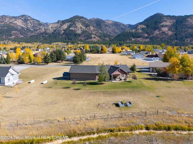 property view of mountains featuring a rural view