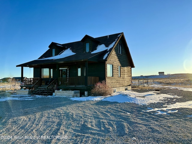 8 S Kicking Bird Rd, Pinedale, WY 82941 - view of front of home featuring a porch