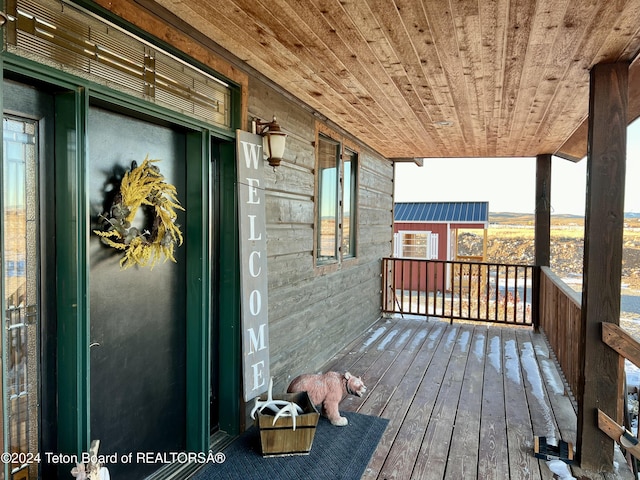 8 S Kicking Bird Rd, Pinedale, WY 82941 - view of wooden porch