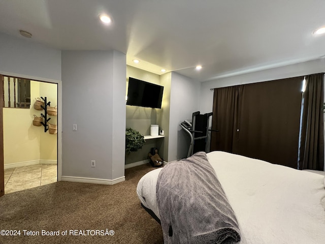 8 S Kicking Bird Rd, Pinedale, WY 82941 - carpeted bedroom with recessed lighting and baseboards