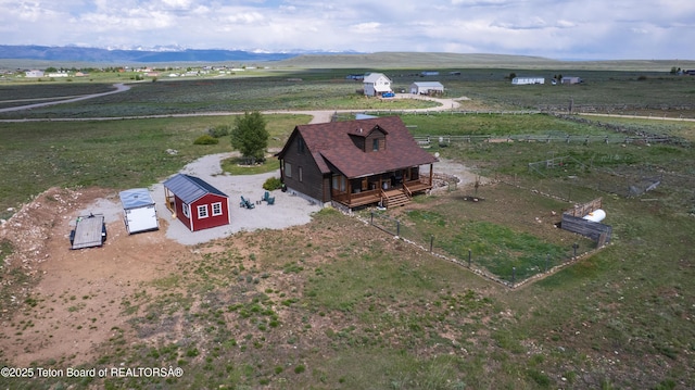 8 S Kicking Bird Rd, Pinedale, WY 82941 - overview of rural landscape with a mountain backdrop