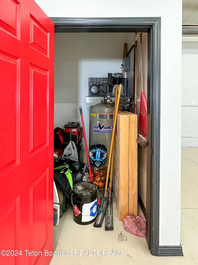 view of storage room