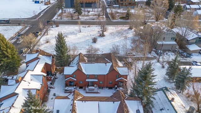 view of snowy aerial view