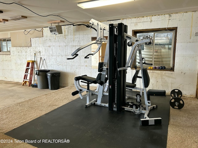 view of workout area