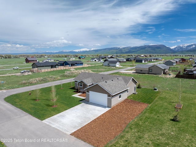 3829 Spruce Rd, Driggs, ID 83422 - aerial view of residential area featuring mountains