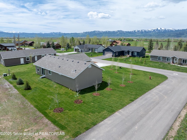 3829 Spruce Rd, Driggs, ID 83422 - aerial perspective of suburban area with a mountain backdrop