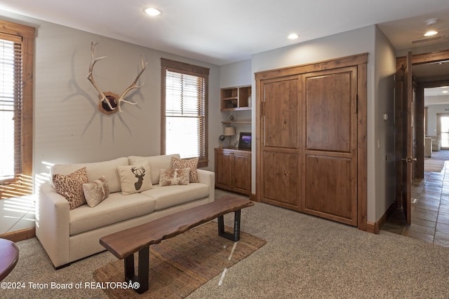 view of carpeted living room