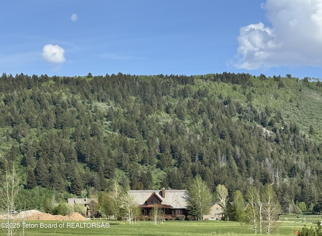 623 Royal Elk Cir, Victor, ID 83455 - mountain view featuring a heavily wooded area