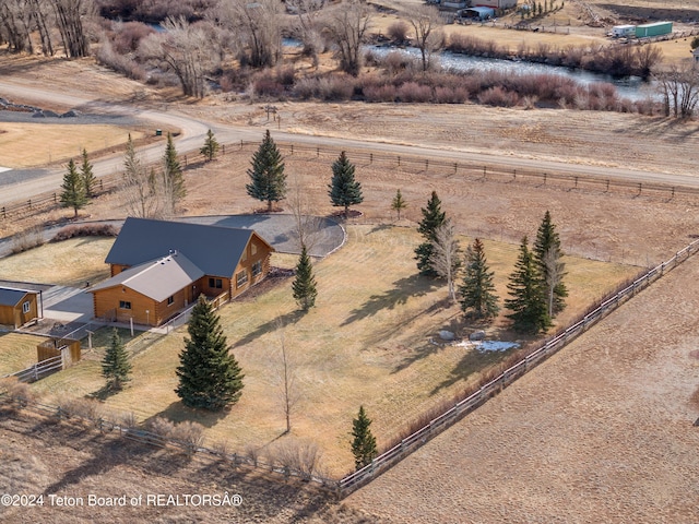 bird's eye view featuring a rural view