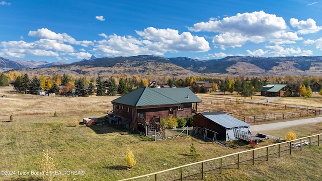 mountain view with a rural view