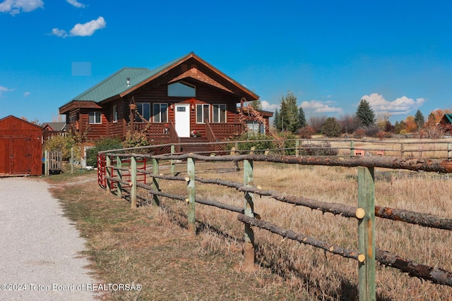 cabin featuring a storage unit