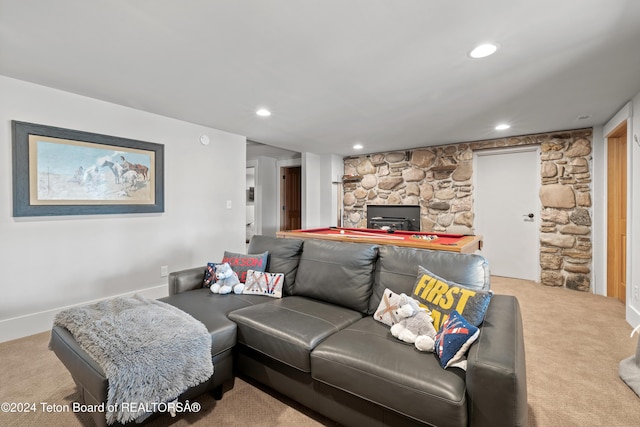 3470 W Mccollister Dr, Teton Village, WY 83025 - living area featuring carpet floors and recessed lighting