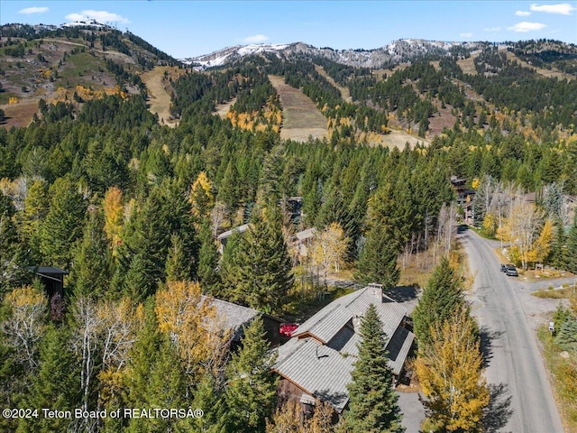 3470 W Mccollister Dr, Teton Village, WY 83025 - aerial view of property and surrounding area featuring mountains