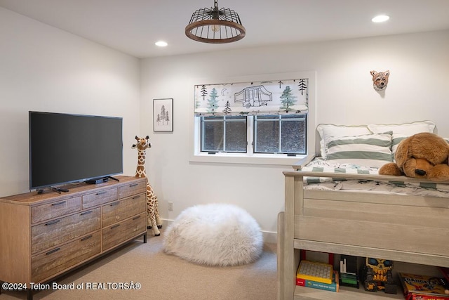 bedroom with carpet floors