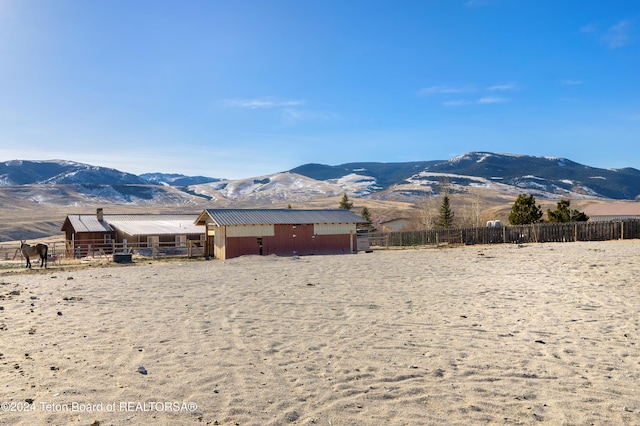621 Mountain View Dr, Dubois, WY 82513 - view of mountain backdrop with rural landscape