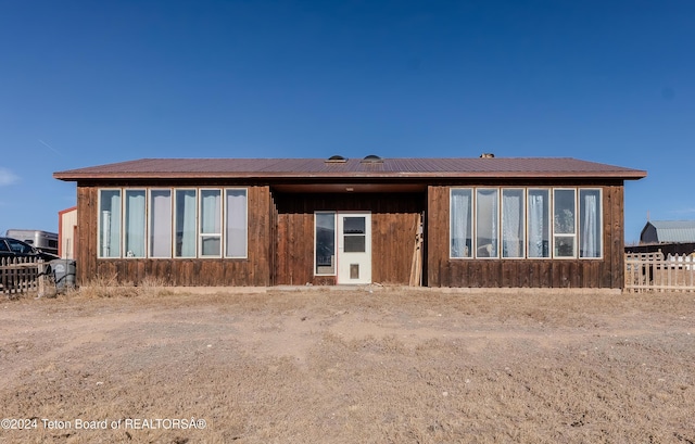 621 Mountain View Dr, Dubois, WY 82513 - back of property featuring a metal roof