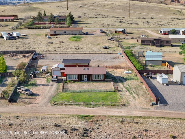 621 Mountain View Dr, Dubois, WY 82513 - aerial view of sparsely populated area featuring a mountain backdrop