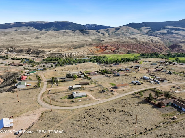 621 Mountain View Dr, Dubois, WY 82513 - aerial view of property's location featuring a mountainous background