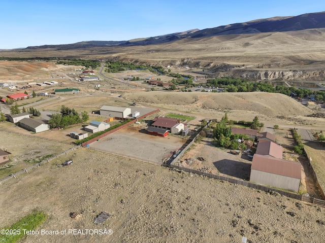 621 Mountain View Dr, Dubois, WY 82513 - aerial view of property's location with a mountainous background