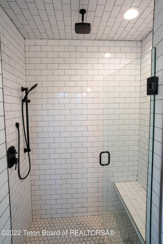 bathroom with walk in shower