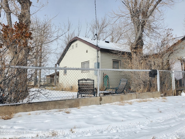 view of snowy exterior