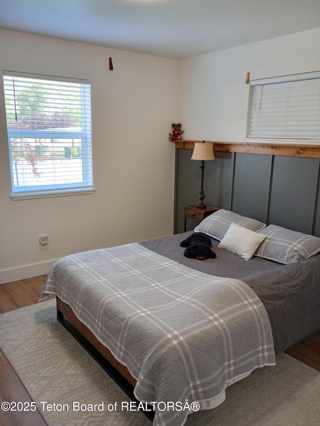 bedroom featuring wood-type flooring