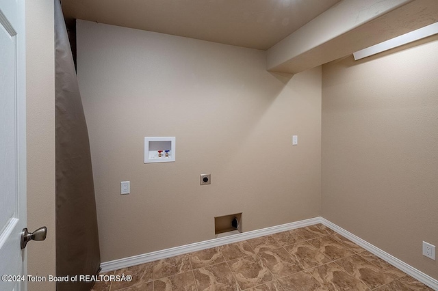 laundry room with hookup for a washing machine and electric dryer hookup