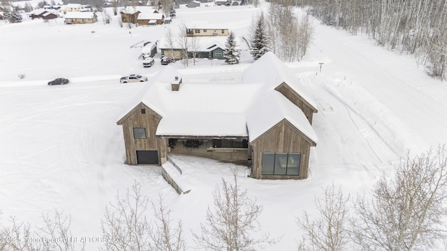 view of snowy aerial view