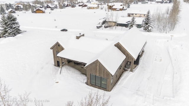 view of snowy aerial view