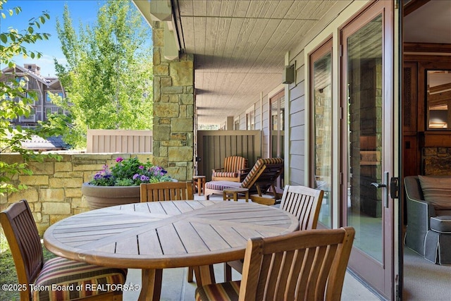 view of patio / terrace featuring covered porch