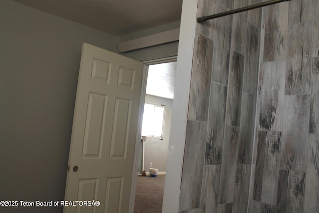 bathroom featuring a shower