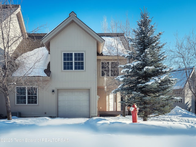 view of property with a garage