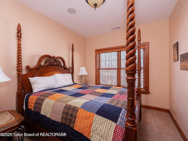 view of carpeted bedroom