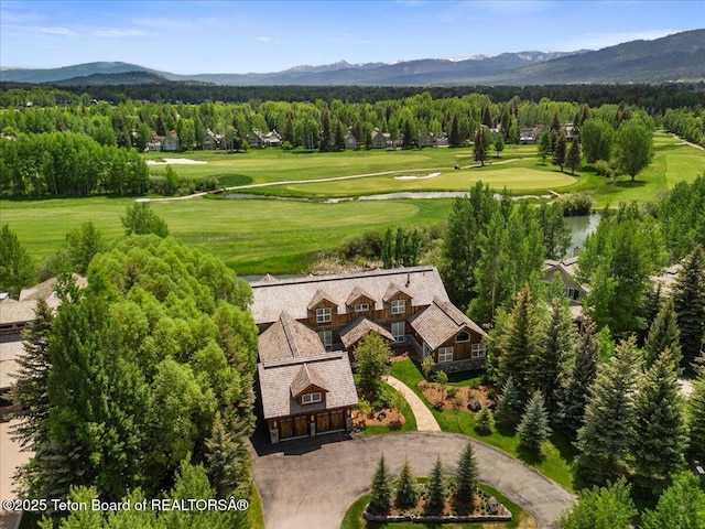 4370 W Greens Pl, Wilson, WY 83014 - view of subject property with a golf course and a mountain backdrop