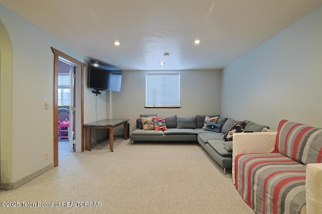 view of carpeted living room