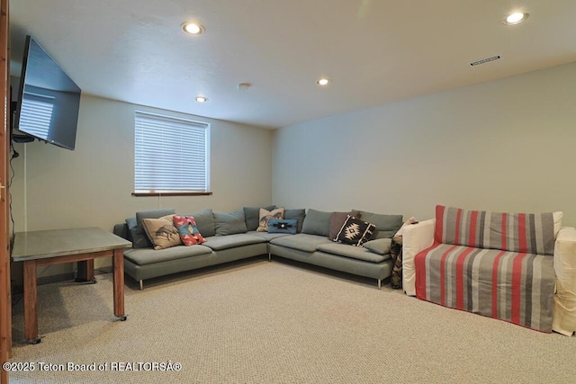 view of carpeted living room