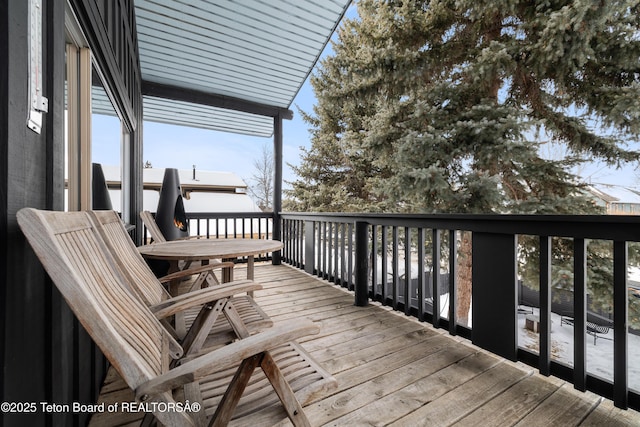 view of wooden terrace