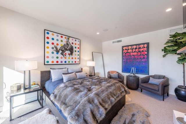 view of carpeted bedroom