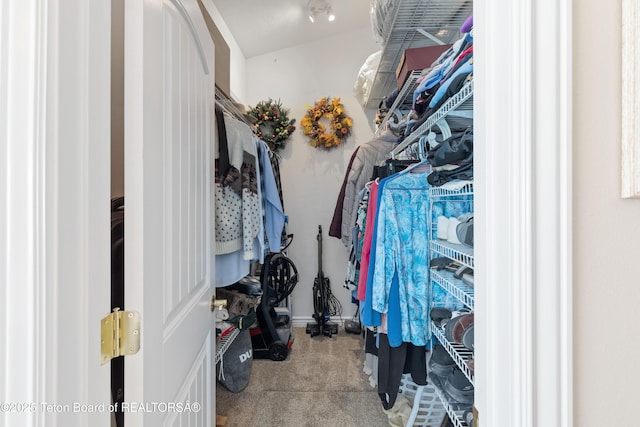 view of walk in closet