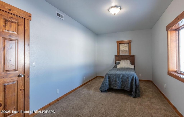 view of carpeted bedroom