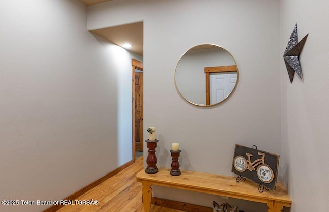 hall featuring hardwood / wood-style floors