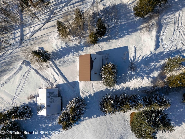 view of snowy aerial view