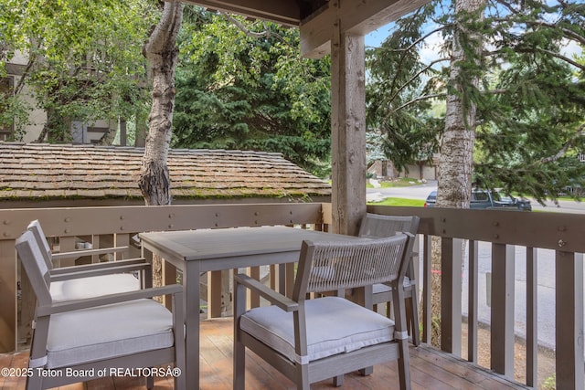 view of wooden terrace