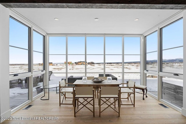 sunroom with a wealth of natural light