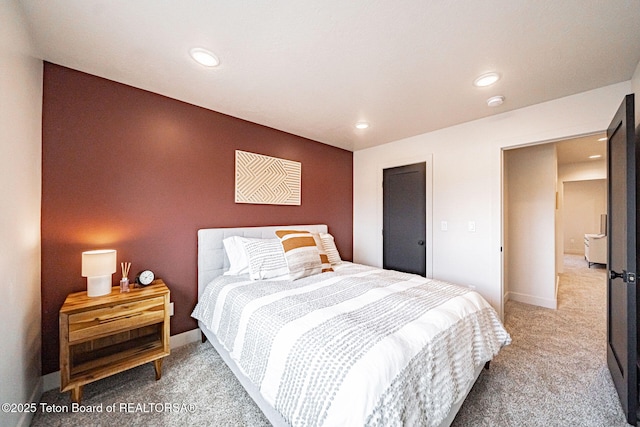 view of carpeted bedroom