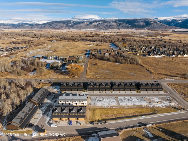 bird's eye view featuring a mountain view