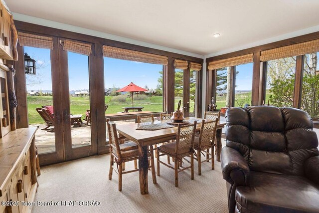380 Cottongrass Rd, Driggs, ID 83422 - dining area featuring light carpet and recessed lighting
